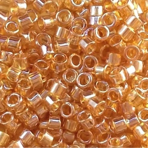 #11 Delica Seed Beads, Transparent Marigold, DB1101-TB, Approx 1440 Beads, 1 two inch tube, 7.2 grams