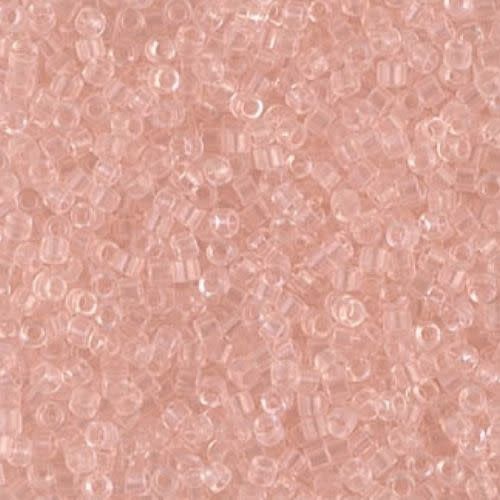 #11 Delica Seed Beads, Transparent Pink Mist, DB1103-TB, Approx 1440 Beads, 1 two inch tube, 7.2 grams
