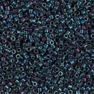 #11 Delica Seed Beads, Metallic Blue Iris, DB025-TB, Approx 1440 Beads, 1 two inch tube, 7.2 grams