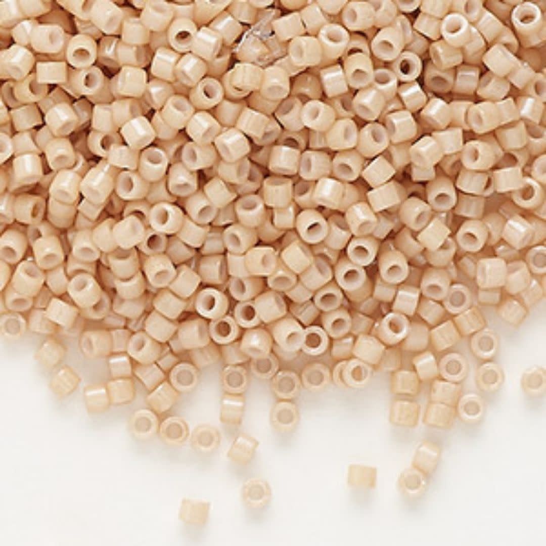 #11 Delica Seed Beads, Opaque Luster Tan, DB208-TB, Approx 1440 Beads, 1 two inch tube, 7.2 grams