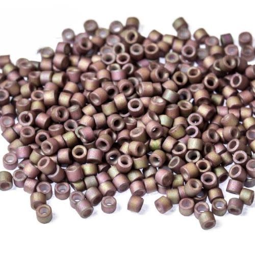 #11 Delica Seed Beads, Matte Metallic Orchid Ab/Rainbow, DB1064-TB, Approx 1440 Beads, 1 two inch tube, 7.2 grams