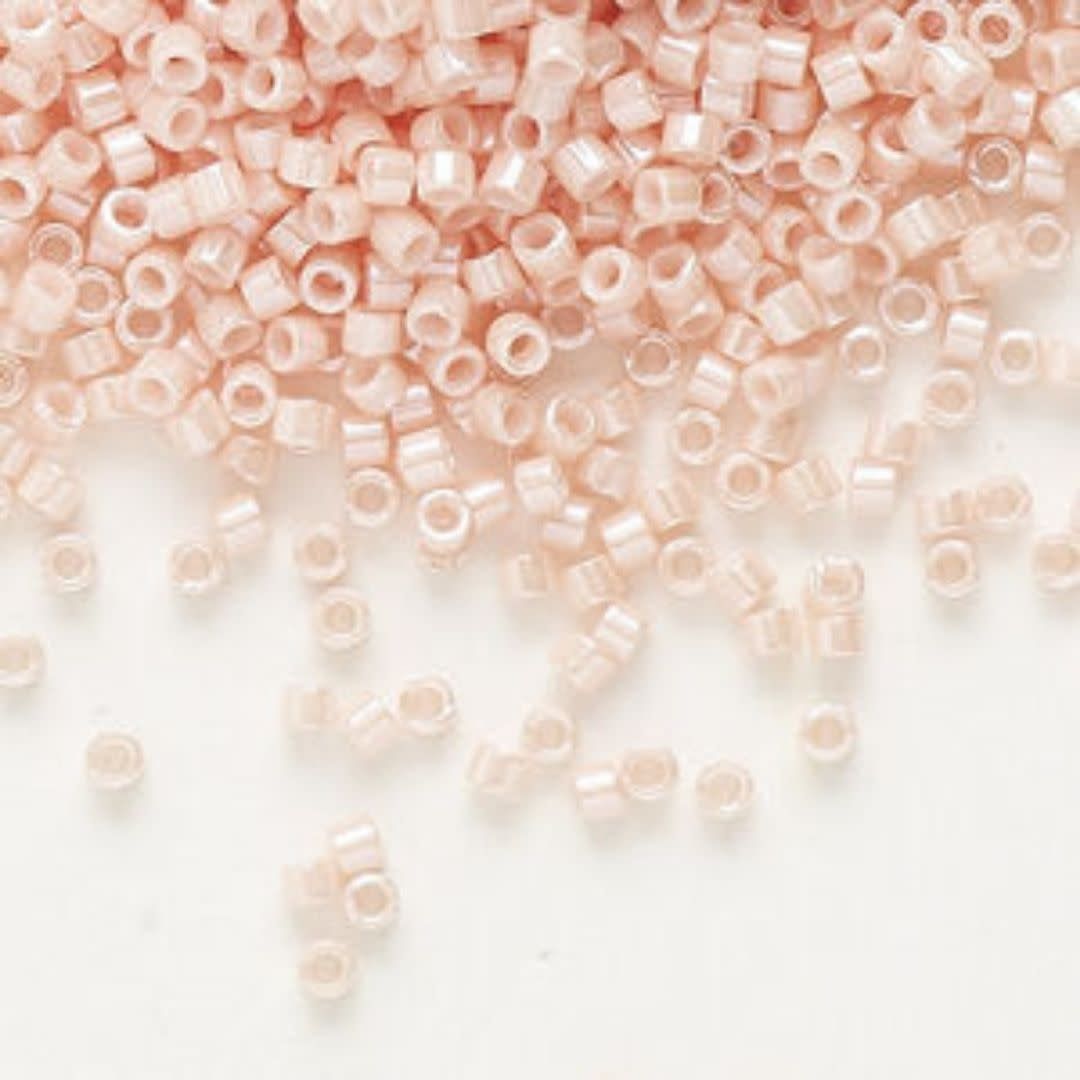 #11 Delica Seed Beads, Opaque Luster Light Salmon Ceylon, DB1533-TB, Approx 1440 Beads, 1 two inch tube, 7.2 grams