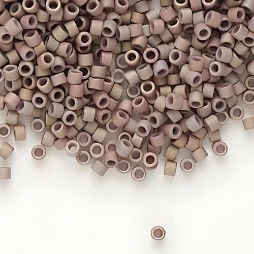 #11 Delica Seed Beads, Matte Metallic Dusky Clay Ab/Rainbow, DB1061-TB, Approx 1440 Beads, 1 two inch tube, 7.2 grams