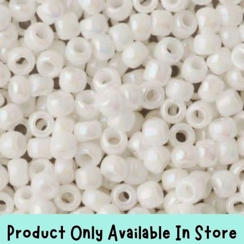 #8 Toho Seed Beads, Opaque Luster Navajo White, 3x3mm, 19 Grams/0.67oz, in store only