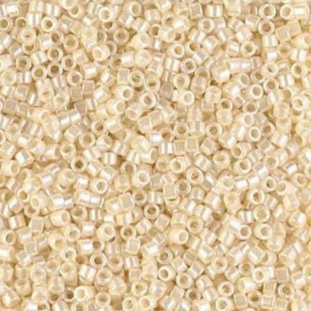 #11 Delica Seed Beads, Opaque Luster Pearl, DB1561-TB, Approx 1440 Beads, 1 two inch tube, 7.2 grams
