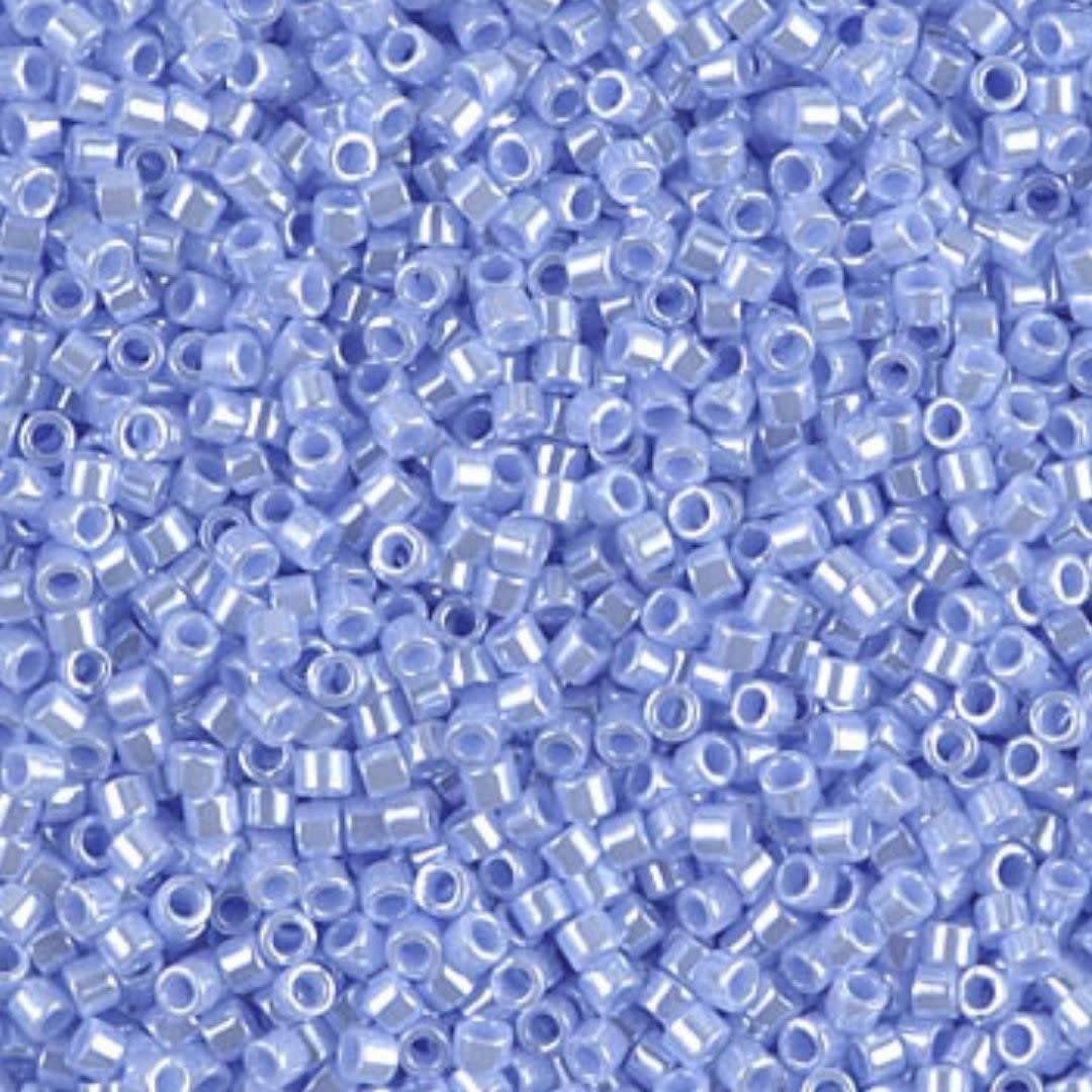 #11 Delica Seed Beads, Opaque Luster Agate Blue, DB1568-TB, Approx 1440 Beads, 1 two inch tube, 7.2 grams