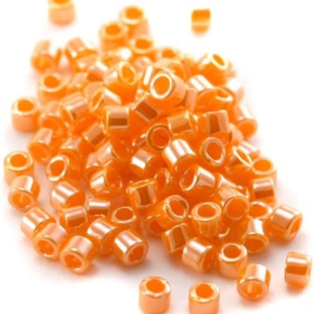 #11 Delica Seed Beads, Opaque Luster Mandarin Orange, DB1563-TB, Approx 1440 Beads, 1 two inch tube, 7.2 grams