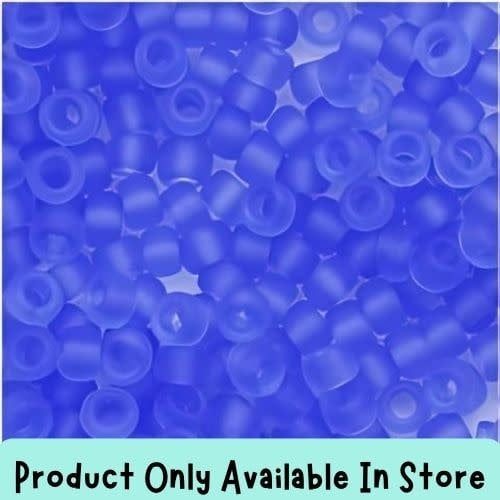 #8 Toho Seed Beads, Transparent Frosted Light Sapphire, 3x3mm, 19 Grams/0.67oz, in store only