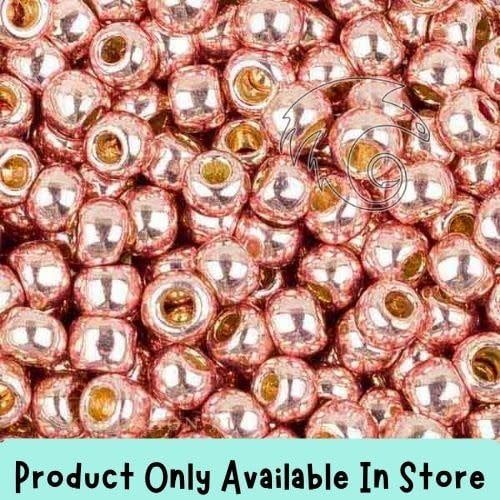 #8 Toho Seed Beads, Galvanized Sweet Blush, Permanent Finish, 3x3mm, 19 Grams/0.67oz, in store only