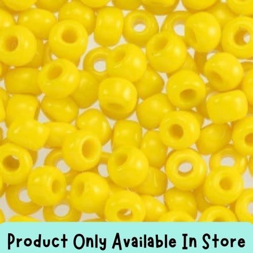 #8 Toho Seed Beads, Opaque Sunshine Yellow, 3x3mm, 19 Grams/0.67oz, in store only