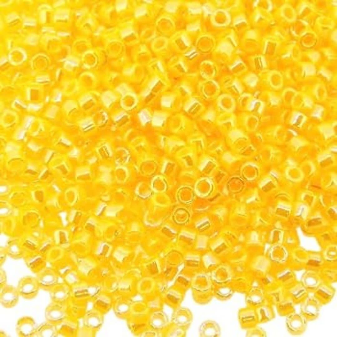#11 Delica Seed Beads, Opaque Luster Canary Yellow, DB1562-TB, Approx 1440 Beads, 1 two inch tube, 7.2 grams