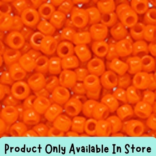 #8 Toho Seed Beads, Opaque Orange, 3x3mm, 19 Grams/0.67oz, in store only