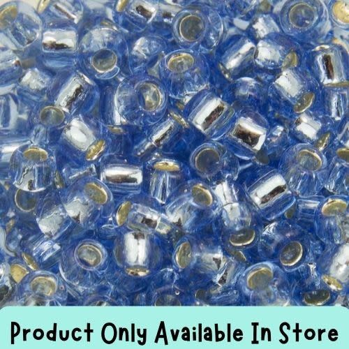 #8 Toho Seed Beads, Silver Lined Light Sapphire, 3x3mm, 19 Grams/0.67oz, in store only