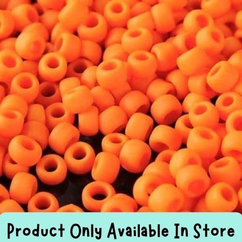 #8 Toho Seed Beads, Opaque Frosted Cantelope, 3x3mm, 19 Grams/0.67oz, in store only