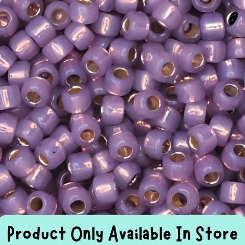 #8 Toho Seed Beads, Silver Lined Milky Amethyst, Permanent Finish, 3x3mm, 19 Grams/0.67oz, in store only