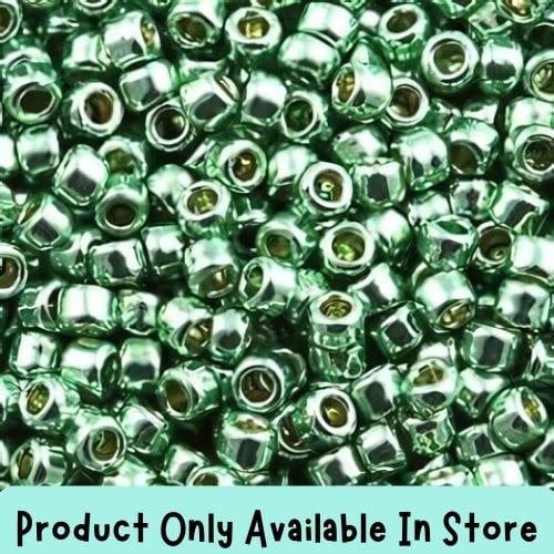 #8 Toho Seed Beads, Galvanized Mint Green, Permanent Finish, 3x3mm, 19 Grams/0.67oz, in store only
