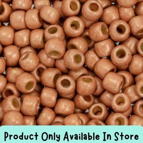 #8 Toho Seed Beads, Matte Galvanized Rose Gold, Permanent Finish, 3x3mm, 19 Grams/0.67oz, in store only