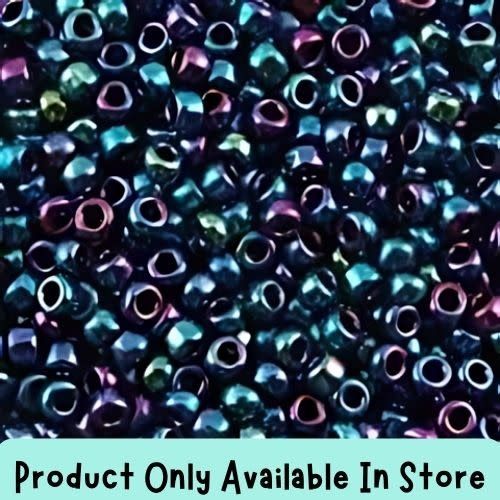 #8 Toho Seed Beads, Metallic Dragonfly, 3x3mm, 19 Grams/0.67oz, in store only