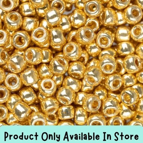 #8 Toho Seed Beads, Galvanized Starlight Gold, Permanent Finish, 3x3mm, 19 Grams/0.67oz, in store only