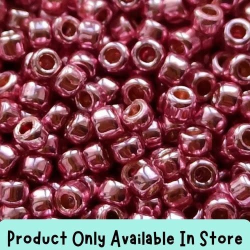 #8 Toho Seed Beads, Galvanized Pink Lilac, Permanent Finish, 3x3mm, 19 Grams/0.67oz, in store only