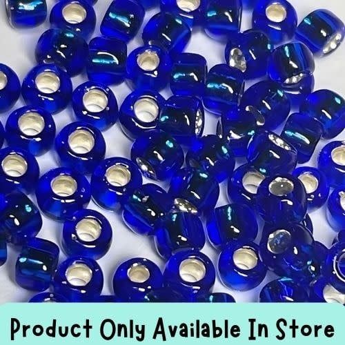 #8 Toho Seed Beads, Silver Lined Cobalt, 3x3mm, 19 Grams/0.67oz, in store only