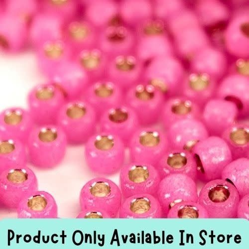 #8 Toho Seed Beads, Silver Lined Milky Electric Pink, Permanent Finish, 3x3mm, 19 Grams/0.67oz, in store only