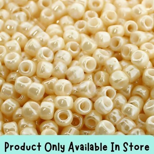 #8 Toho Seed Beads, Opaque Luster Beige, 3x3mm, 19 Grams/0.67oz, in store only