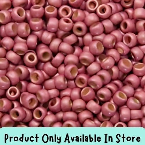 #8 Toho Seed Beads, Matte Galvanized Pink Lilac, Permanent Finish, 3x3mm, 19 Grams/0.67oz, in store only