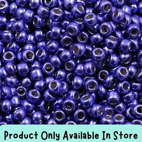 #8 Toho Seed Beads, Galvanized Violet, Permanent Finish, 3x3mm, 19 Grams/0.67oz, in store only
