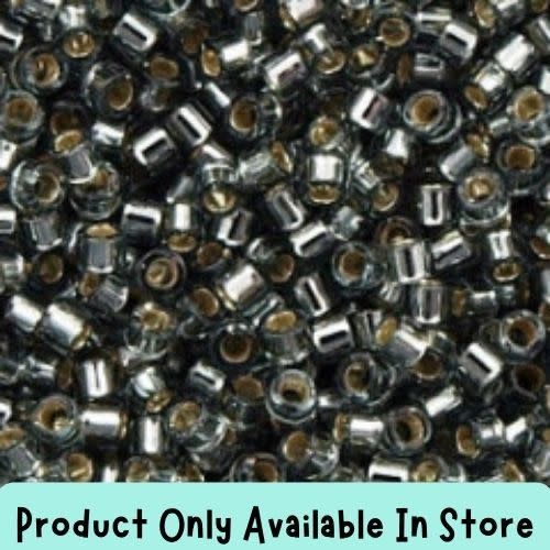 #8 Toho Seed Beads, Silver Lined Grey, 3x3mm, 19 Grams/0.67oz, in store only