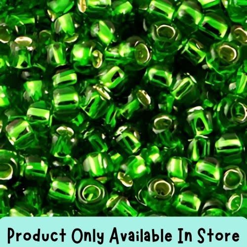 #8 Toho Seed Beads, Silver Lined Peridot, 3x3mm, 19 Grams/0.67oz, in store only