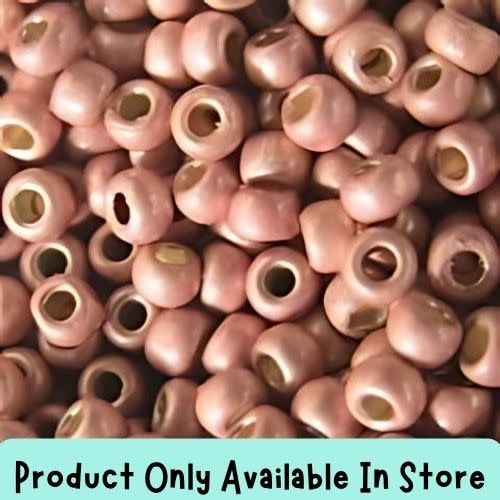#8 Toho Seed Beads, Matte Galvanized Peach Coral, Permanent Finish, 3x3mm, 19 Grams/0.67oz, in store only