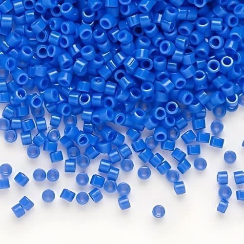 #11 Delica Seed Beads, Opaque Cyan Blue, DB1138-TB, Approx 1440 Beads, 1 two inch tube, 7.2 grams
