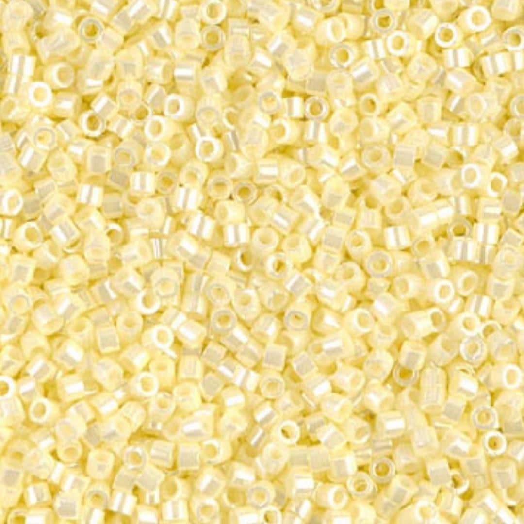 #11 Delica Seed Beads, Opaque Luster Pale Yellow Ceylon, DB1531-TB, Approx 1440 Beads, 1 two inch tube, 7.2 grams