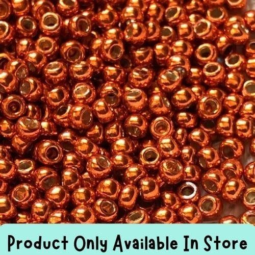 #8 Toho Seed Beads, Galvanized Saffron, Permanent Finish, 3x3mm, 19 Grams/0.67oz, in store only