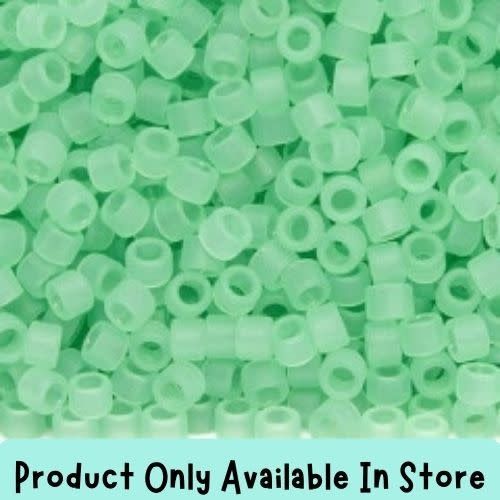 #8 Toho Seed Beads, Frosted Ceylon Celery Green, 3x3mm, 19 Grams/0.67oz, in store only
