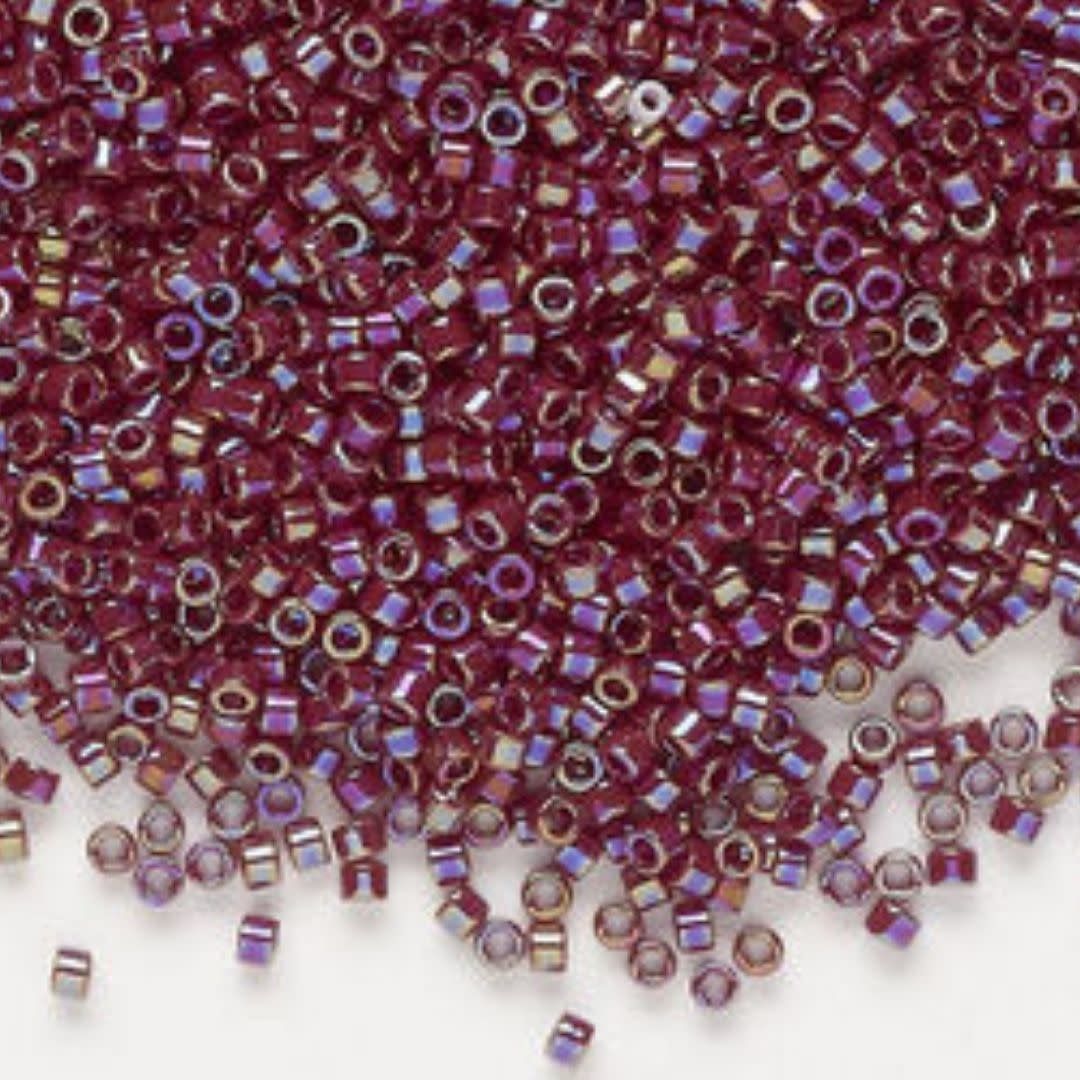 #11 Delica Seed Beads, Opaque Current Ab/Rainbow, DB1574-TB, Approx 1440 Beads, 1 two inch tube, 7.2 grams