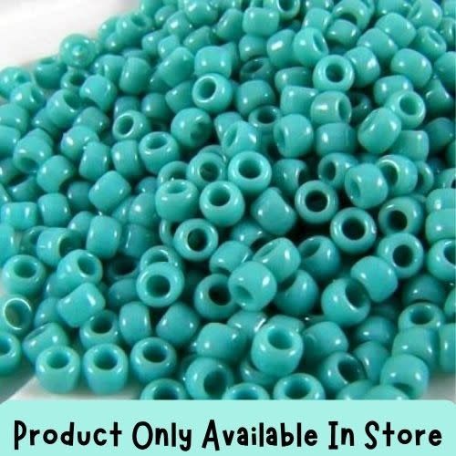 #8 Toho Seed Beads, Opaque Turquoise, 3x3mm, 19 Grams/0.67oz, in store only