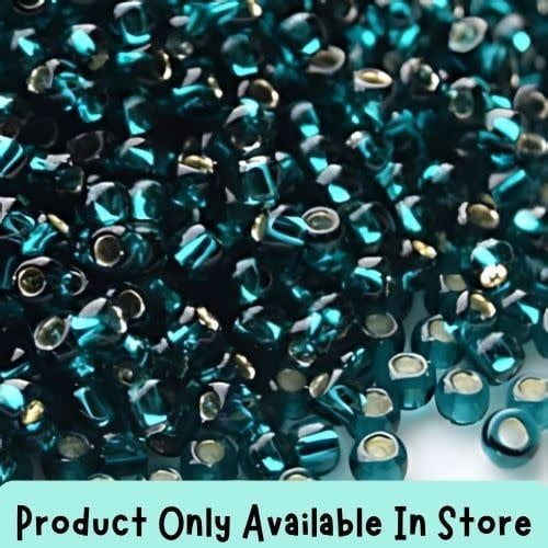 #8 Toho Seed Beads, Silver Lined Teal, 3x3mm, 19 Grams/0.67oz, in store only