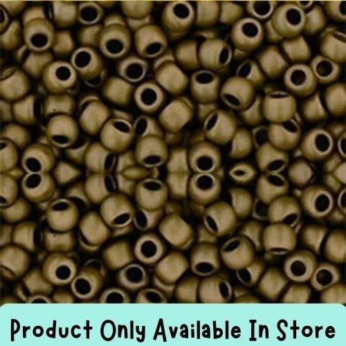#8 Toho Seed Beads, Frosted Antique Bronze, 3x3mm, 19 Grams/0.67oz, in store only