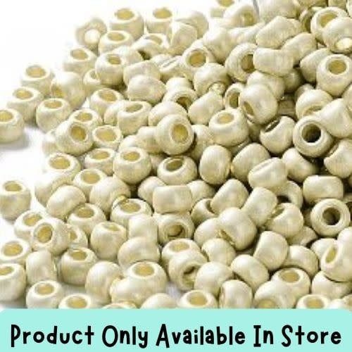 #8 Toho Seed Beads, Matte Galvanized Aluminum, Permanent Finish, 3x3mm, 19 Grams/0.67oz, in store only