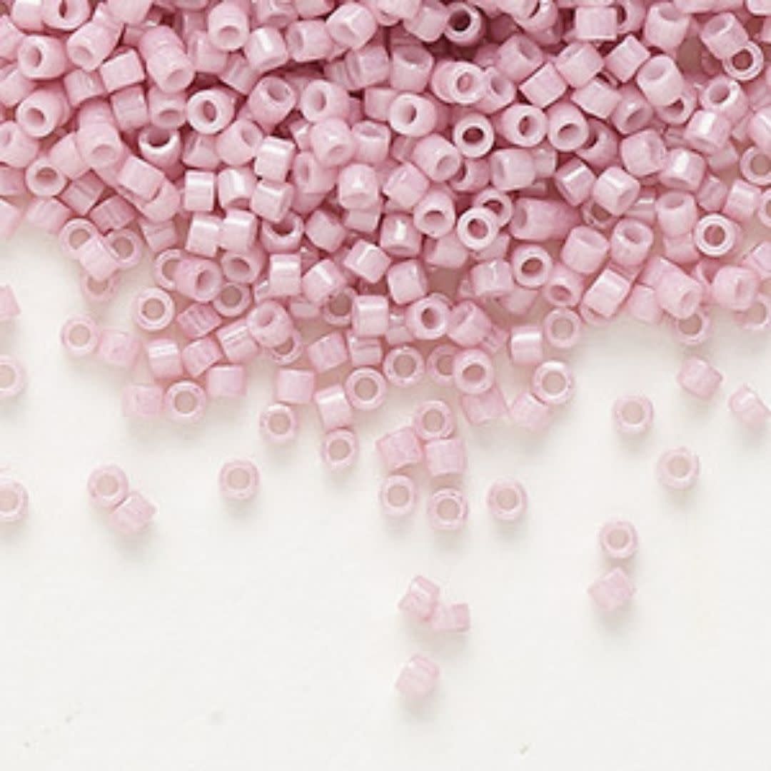 #11 Delica Seed Beads, Opaque Luster Old Rose Pink, Db210-Tb, Approx 1440 Beads, 1 two inch tube, 7.2 grams