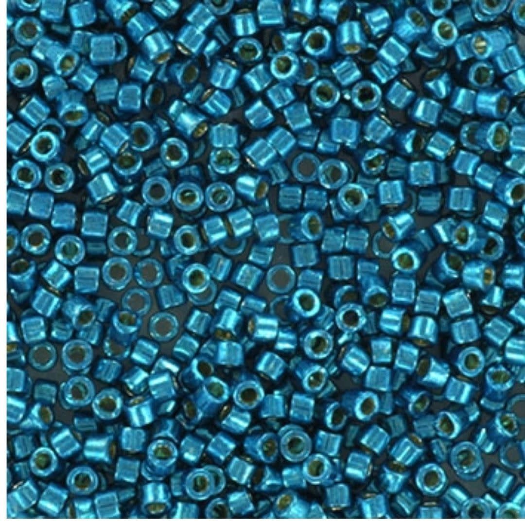 #11 Delica Seed Beads, Duracoat Galvanized Capri Blue, DB2513-TB, Approx 1440 Beads, 1 two inch tube, 7.2 grams