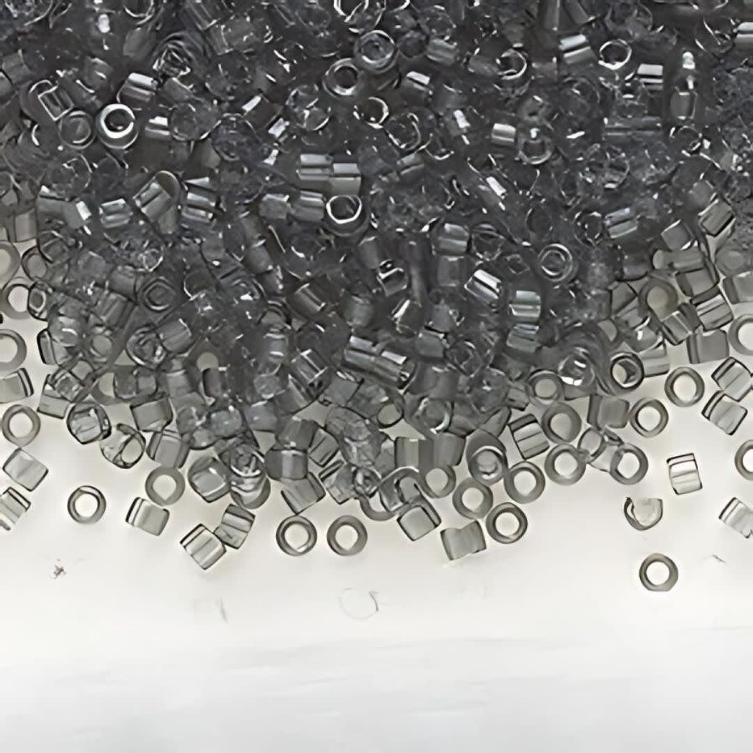 #11 Delica Seed Beads, Transparent Grey, DB708-TB,Approx 1440 Beads, 1 two inch tube, 7.2 grams