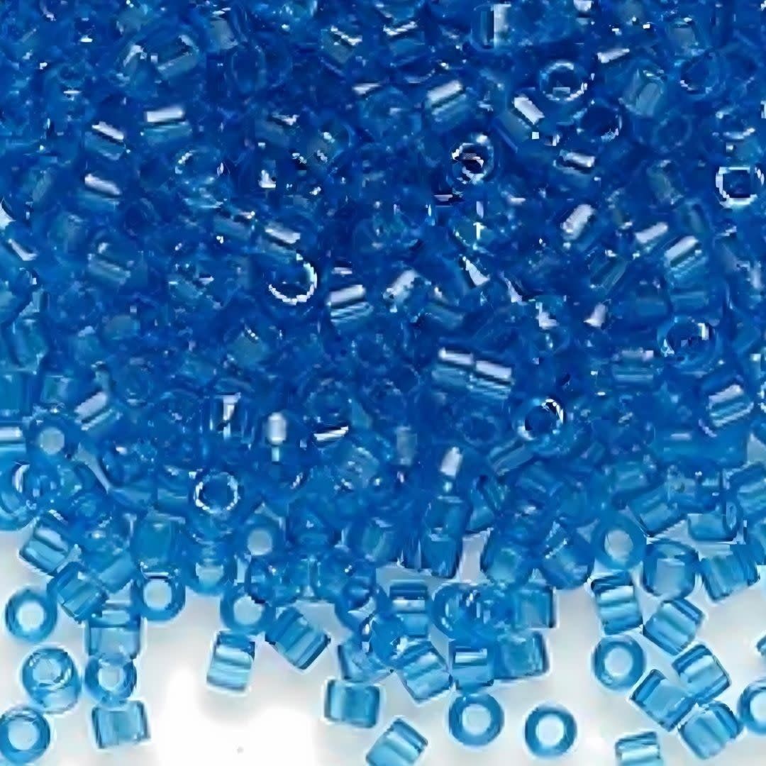 #11 Delica Seed Beads, Transparent Aquamarine Blue, DB714-TB, Approx 1440 Beads, 1 two inch tube, 7.2 grams