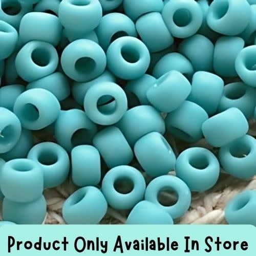 #6 Toho Seed Beads, Opaque Frosted Turquoise, 4x4mm, 19 Grams/0.67oz, in store only