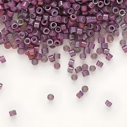 #11 Delica Seed Beads, Medium Raspberry Luster, DB1012-TB, Approx 1440 Beads, 1 two inch tube, 7.2 grams