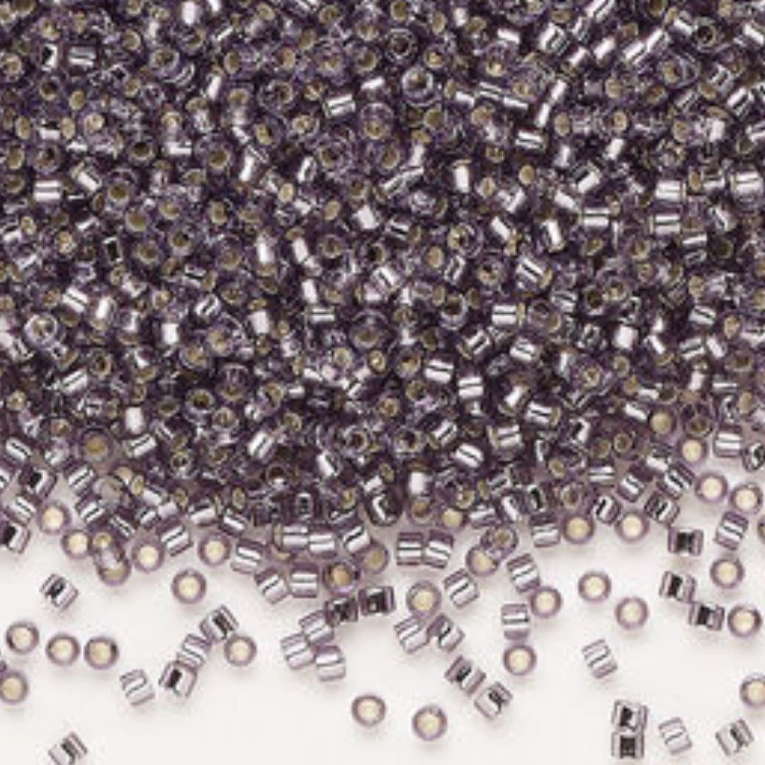 #11 Delica Seed Beads, Silver Lined Amethyst, DB1205-TB, Approx 1440 Beads, 1 two inch tube, 7.2 grams