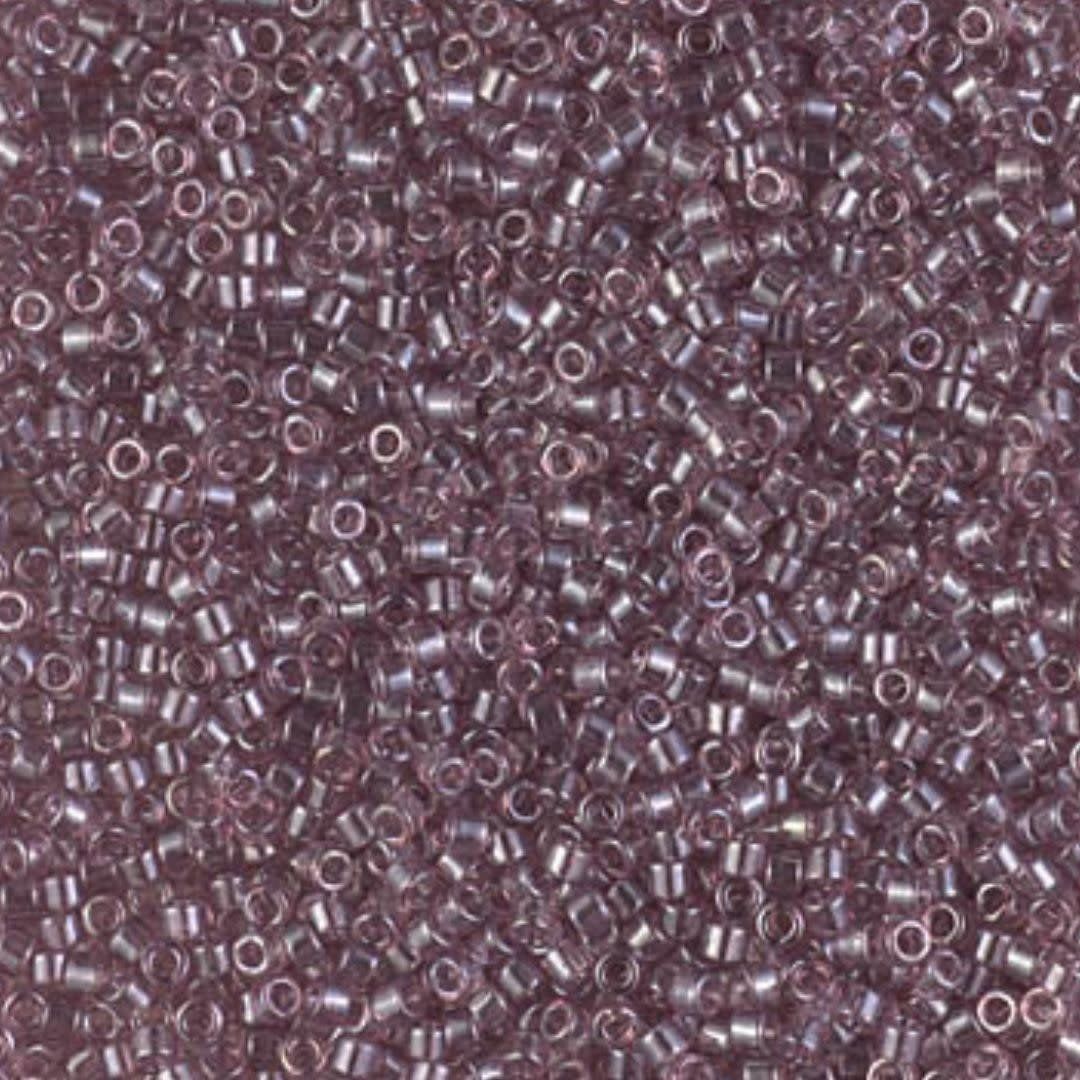 #11 Delica Seed Beads, Transparent Luster Smokey Amethyst, DB1893-TB, Approx 1440 Beads, 1 two inch tube, 7.2 grams