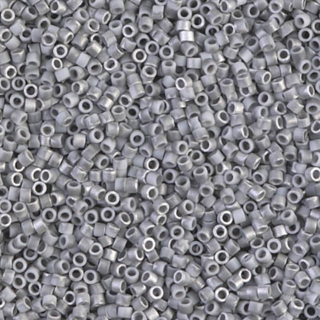 #11 Delica Seed Beads, Matte Magic Labrador Grey, DB2204-TB, Approx 1440 Beads, 1 two inch tube, 7.2 grams